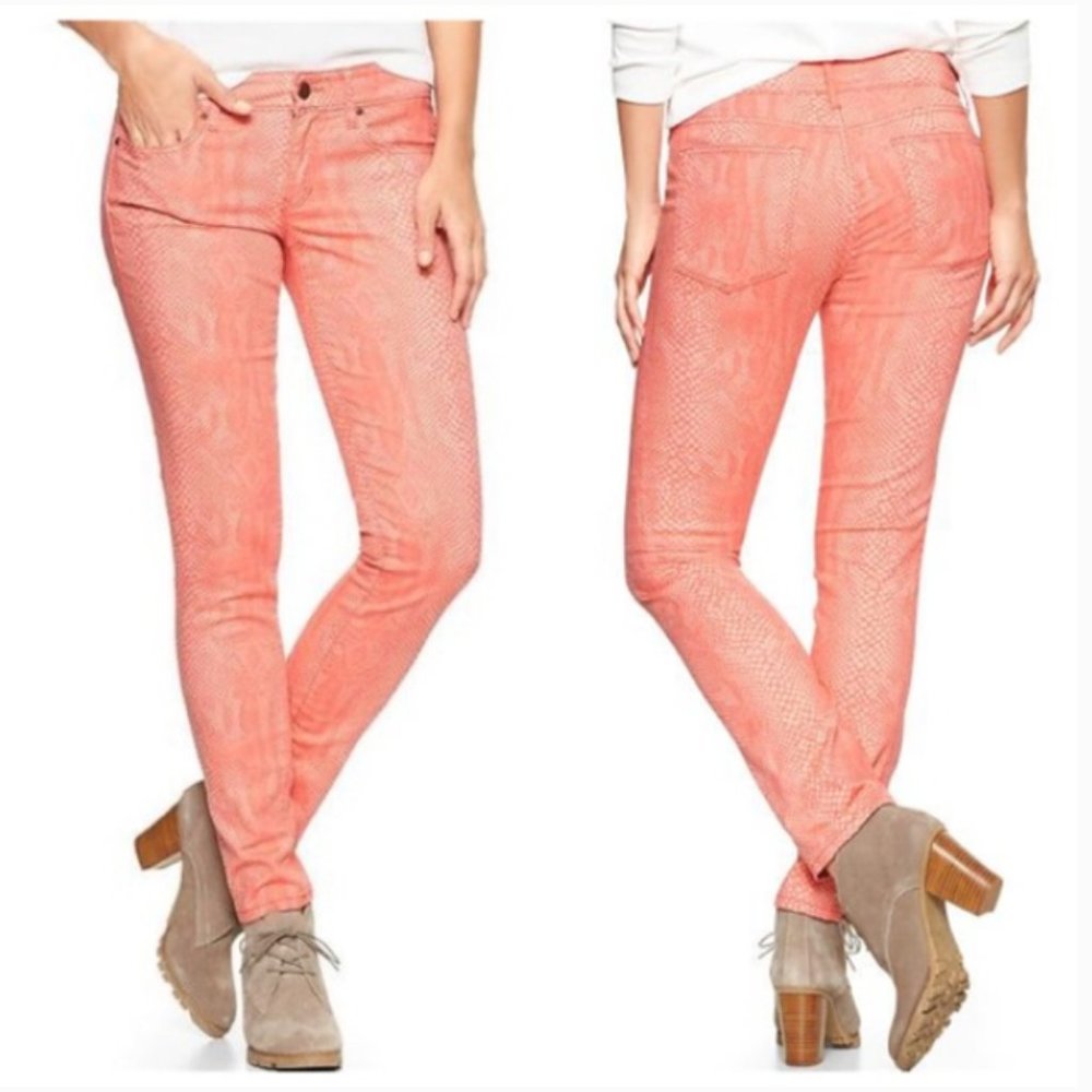 Gap Snake Print Skinny Jeans  size 27